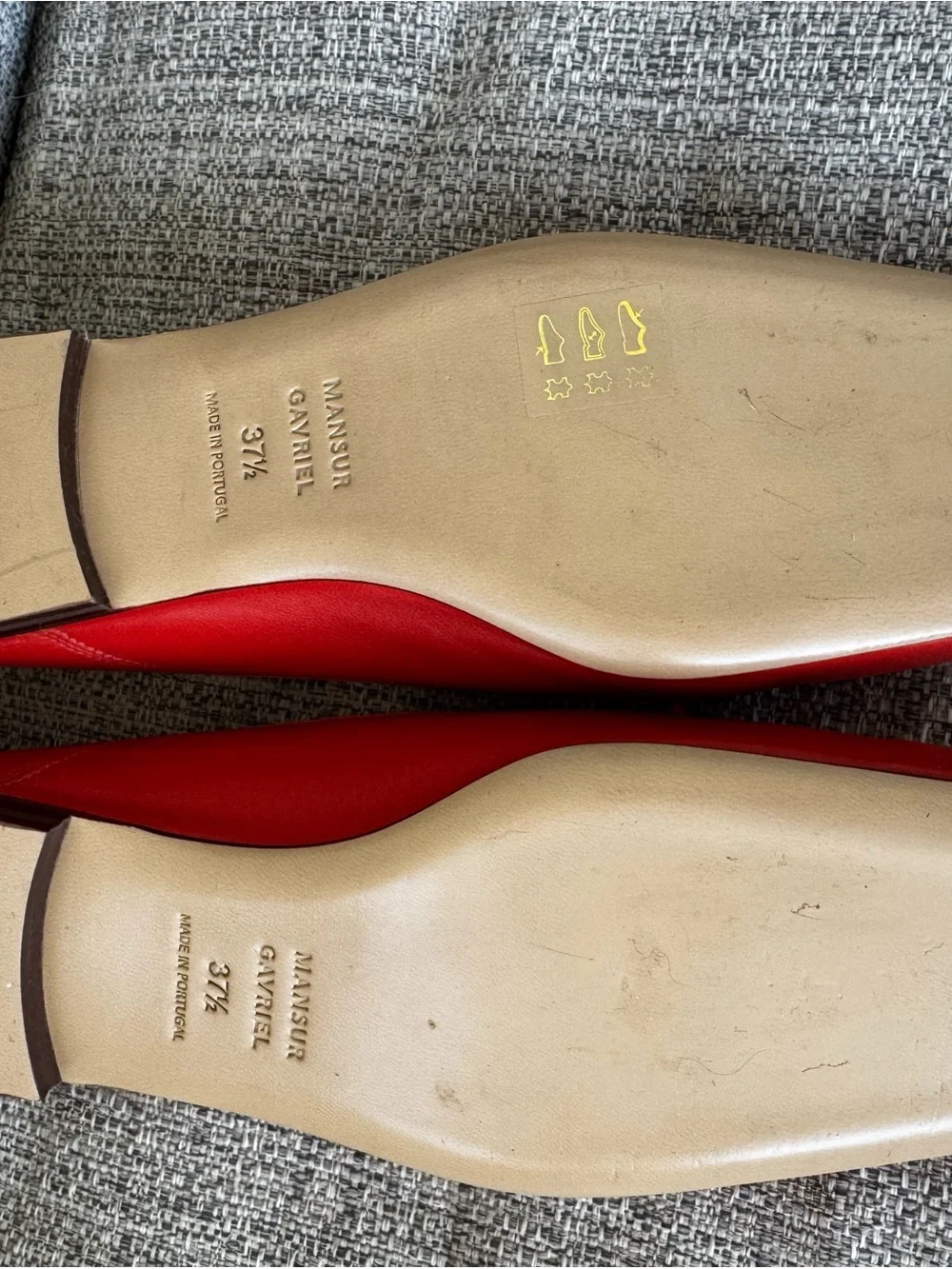 Mansur Gavriel Red Square-Toe Ballet Flats with Bow Detail - Picture 8 of 11